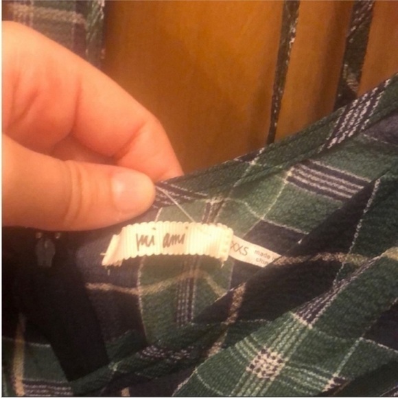 Francesca's Size XXS Plaid Romper. - Picture 8 of 9
